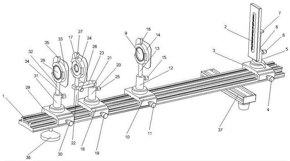 分划板法测自组望远镜放大率的装置和方法与流程